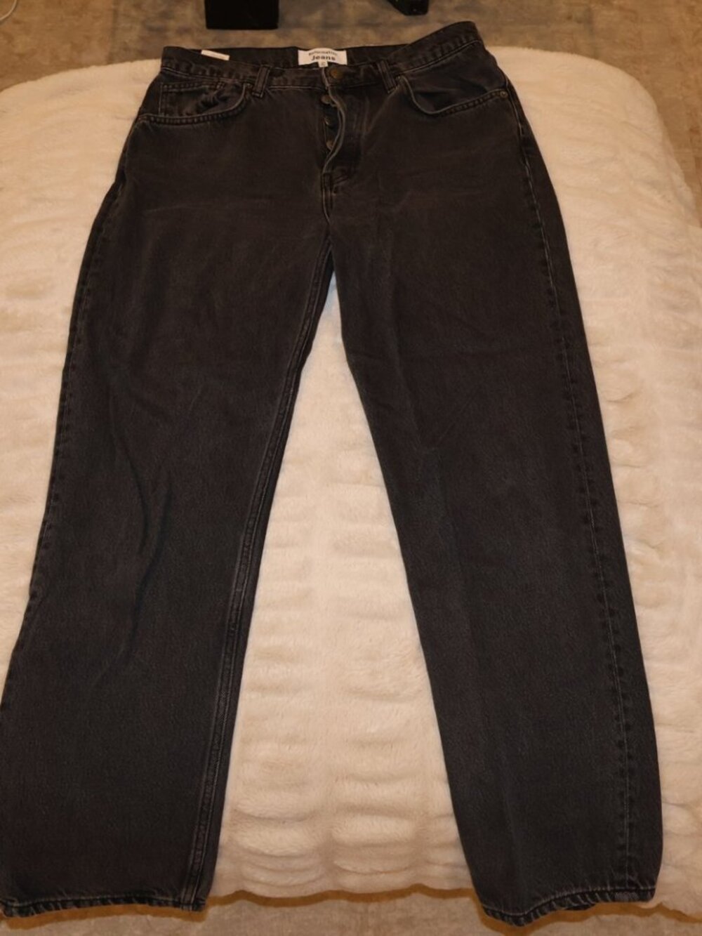 Reformation Cynthia High Rise Jeans Washed Black Size 27